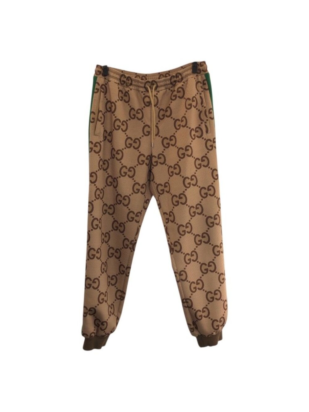 Gucci Sherry Line Jumbo GG Beige Brown Polyester Track Pant M